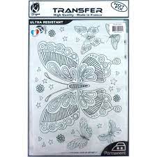 TRANSFERT THERMOCOLLANT  PAPILLONS NOIR