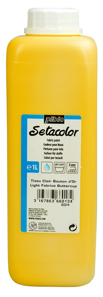 Peinture Tissu pebeo setacolor bouton d'or 1L