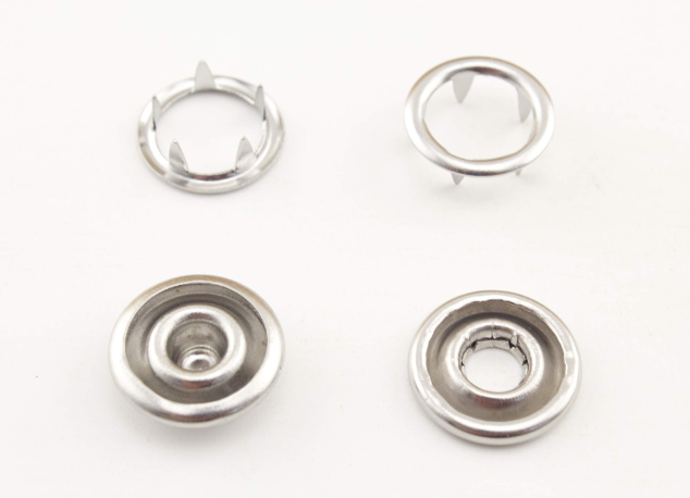 [6291] Bouton pression métal, 10mm, couleurs au choix, paquets de 10 ensembles (4 parties)