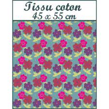 Tissus zen fleurs 100% coton 45x55 cm