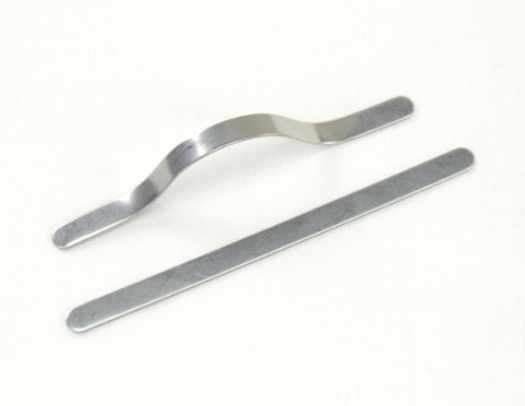[9890] barre de nez et menton en aluminium, blanc, pour masque 10 x 5mm x 2 pièces