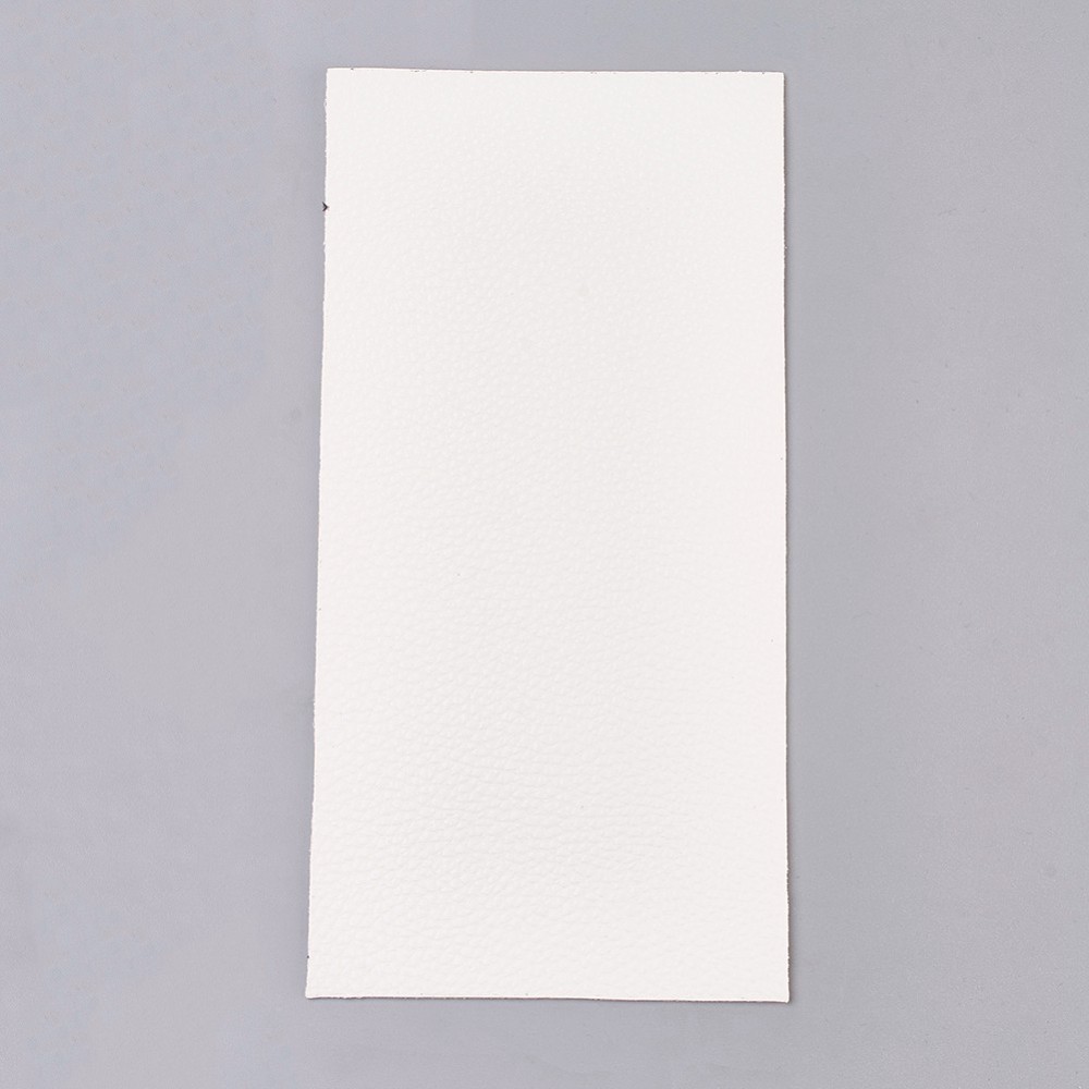 Autocollant adhésif en simili cuir blanc 20x10cm