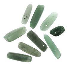 Pierre Aventurine, vert naturel, gouttes irrégulières,  8~30x5~12mm, trou 1.5mm