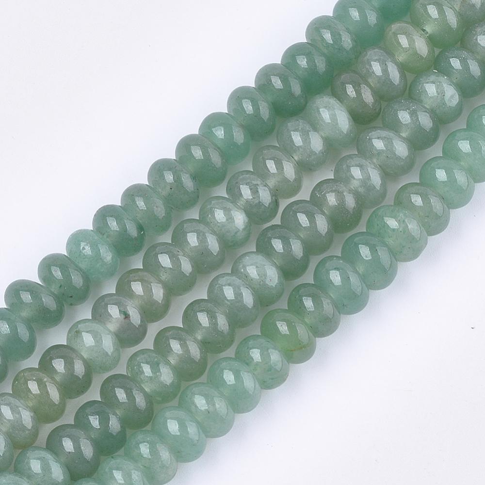 Pierre Aventurine vert naturel rondelle 8x5mm trou 1mm