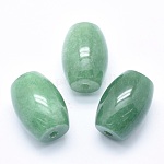 Pierre Aventurine naturelle verte baril 25x18mm trou 2/3mm des 2 cotés