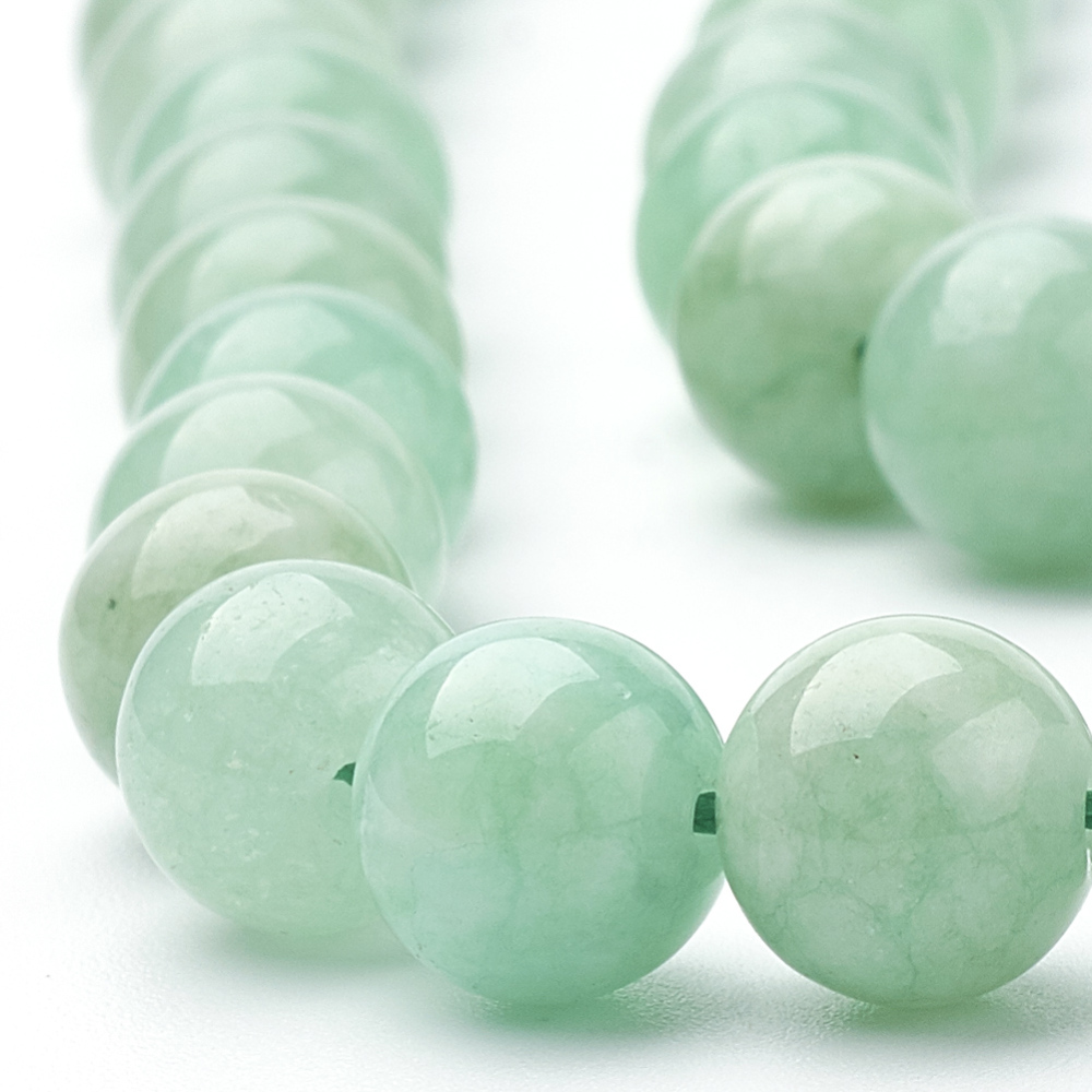 Pierre Jade Grade AA, naturelle, ronde, 8mm trou 1mm