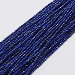 Pierre Lapis Lazuli bleue ronde facette 2mm trou 0.5mm