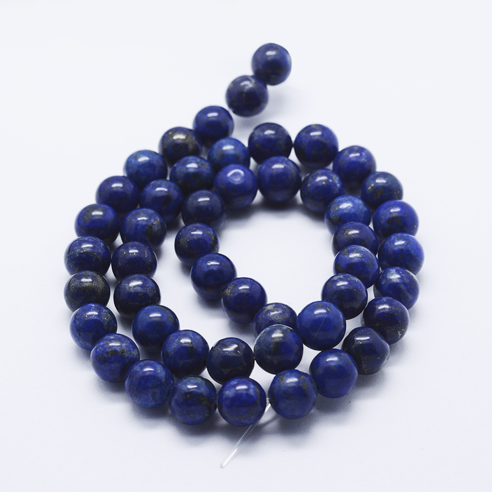 Pierre Lapis Lazuli naturelle, bleue, 8mm trou 1mm