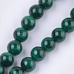 [S33310 G-S333-10MM-028] Pierre Malachite verte, grade A, ronde, 10mm, trou 1mm, l'unité