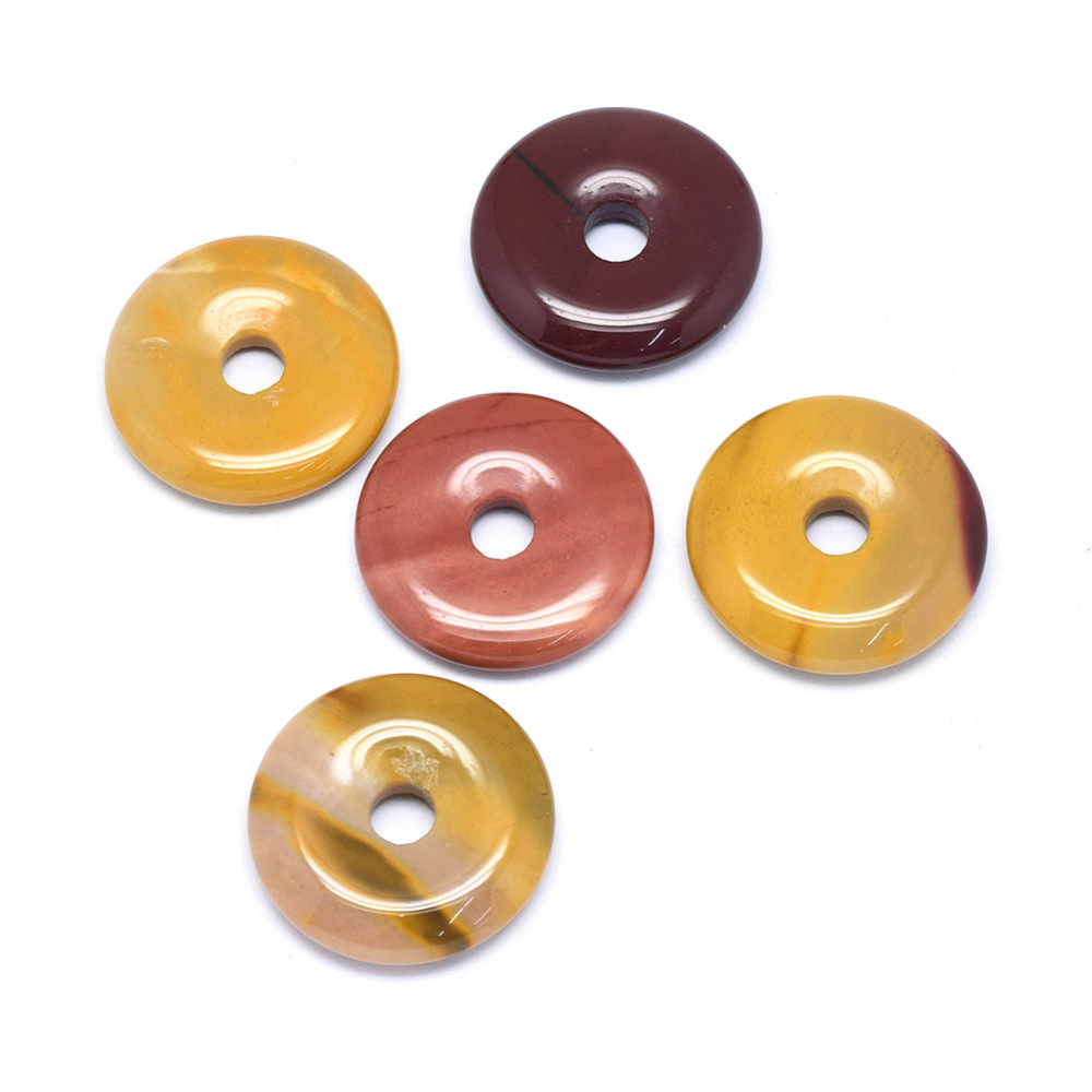 Pierre Mookaite, naturelle, donut, 30x6 mm, trou 6 mm