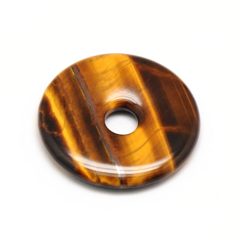 Pierre Oeil du tigre, donut, diamètre 40mm