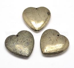 Pierre Pyrite naturelle coeur 40x45x23mm 90gr