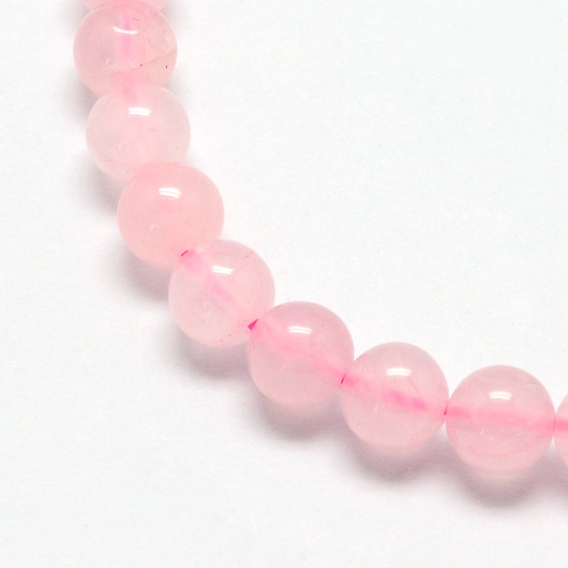 Pierre Quartz rose, naturelle, rose, ronde, 10mm, trou 1mm