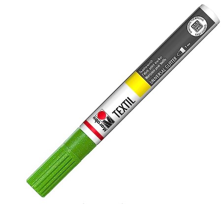 Textil painter universal glitter 567 vert scintillant mine 3mm