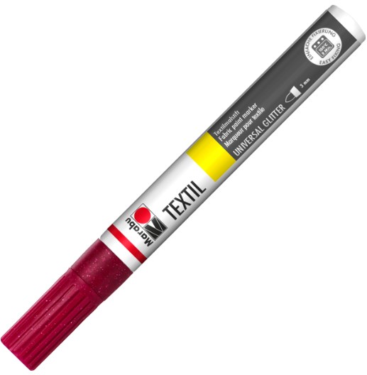 Textil painter glitter 532 rouge scintillant mine 3mm