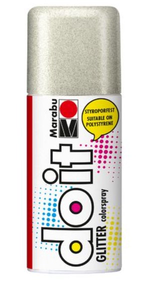 Marabu Colorspray Do It, Glitter, PAILLETTES ARGENTÉES 582, 150ml