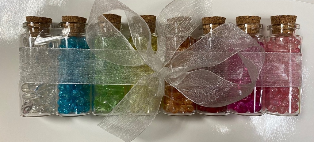 Kit de perles enfant, 8 fioles, coloris variées