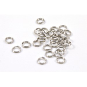 Anneau double INOX argenté, 4mm, unité