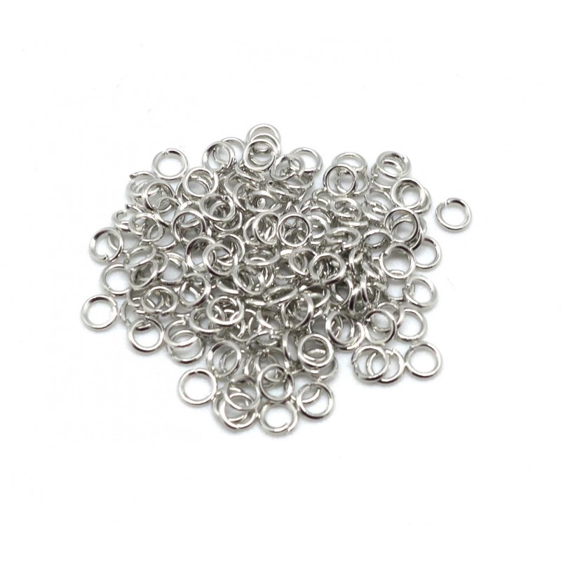 [JR03] Anneau simple ouvert, 3mm, métal, couleur argent, 10 unités