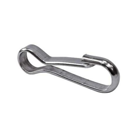 Attache pour porte clé en INOX argenté, 20,5x7x2mm