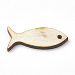 Poisson percé en bois, 30x13x2.5mm