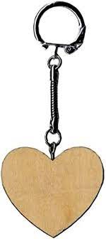 Porte clé coeur en bois