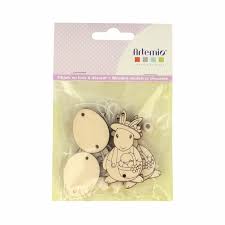 Objets en bois à décorer, Guirlande lapin et oeuf