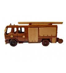 Camion de pompier en bois, 31x11x6cm