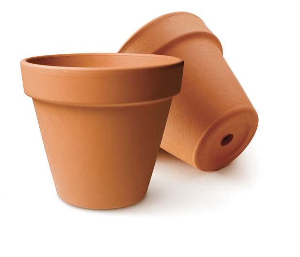 Pot en terre cuite, hauteur 4cm, l'unité