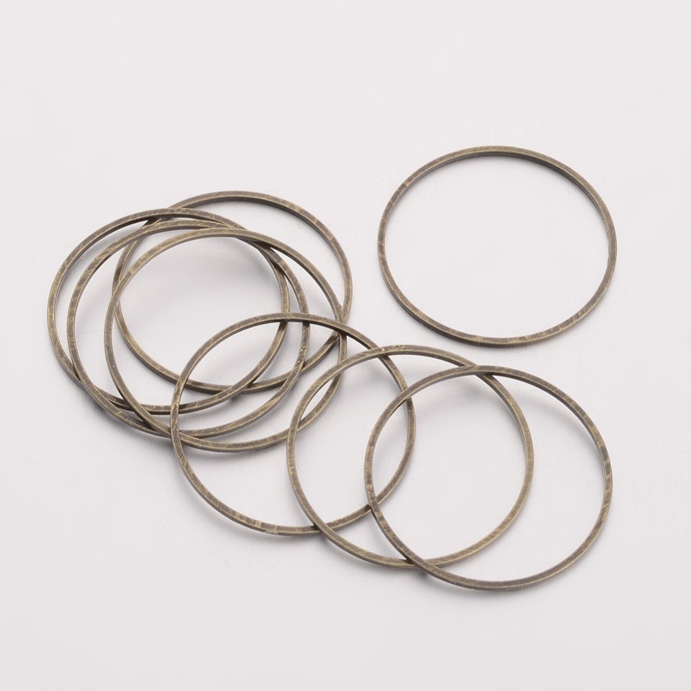 [5650B] Anneau plat, laiton, couleur bronze, 25x1 mm