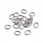Anneau ovale simple ouvert INOX argenté, 4,5x3,5x0,6mm