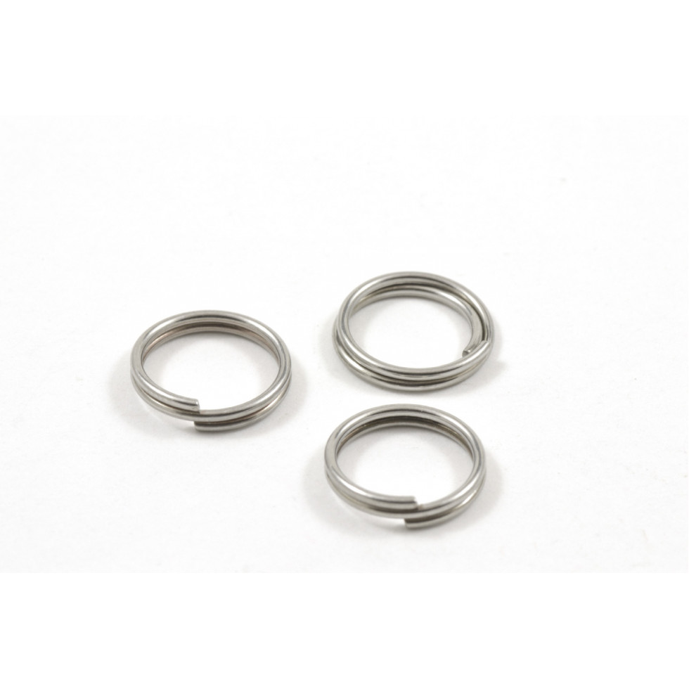 [ANDB9A] Anneau double, laiton, couleur argent, 9mm
