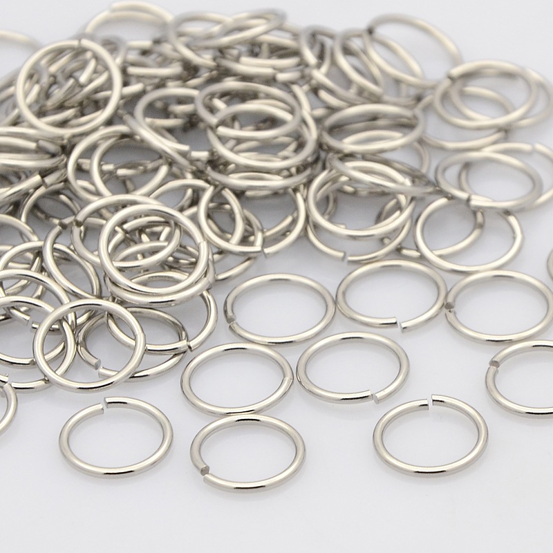 Anneau simple ouvert en INOX argenté, 10x1mm, unité