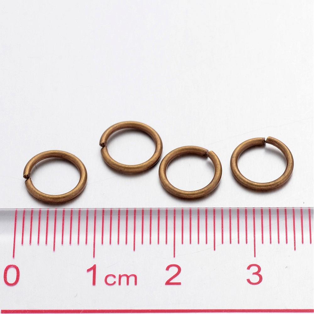 Anneau simple ouvert, alliage, couleur bronze, 8mm