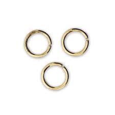 Anneau simple ouvert en alliage, doré, 7x1mm