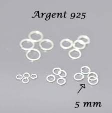 Anneau simple ouvert en argent 925, diamètre 5mm