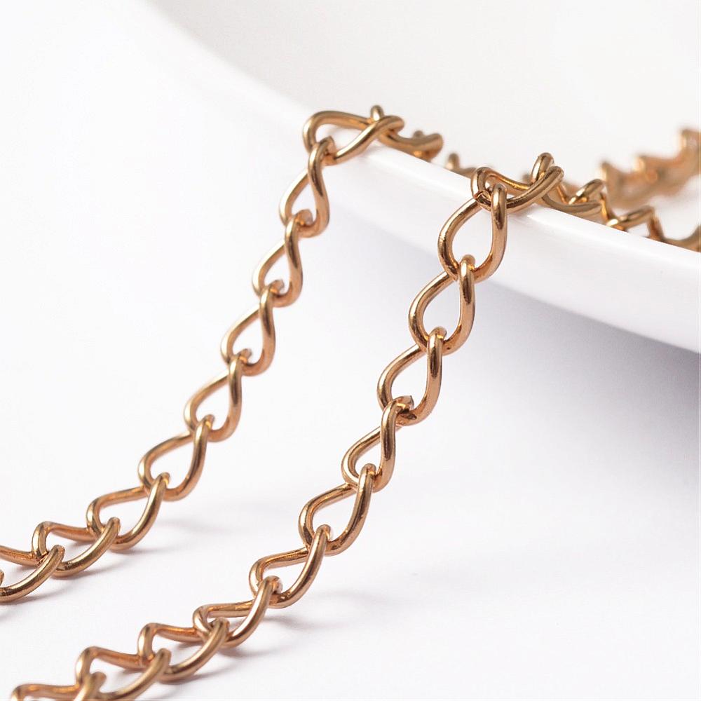 Chaîne INOX doré, 5,5x4x0,8mm, au mètre