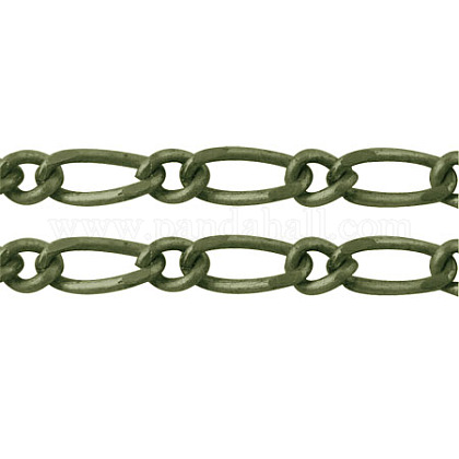 [CHAI16] Chaîne laiton bronze antique, figaro, 3x3.5x0.6mm au mètre