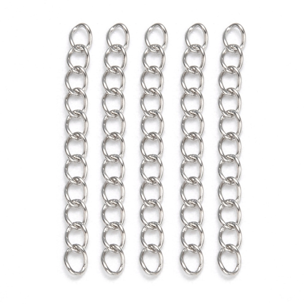 [6375   STAS-F075-43  STAS-E104-42P] Chaîne de sécurité INOX argenté, 40x3mm, l'unité