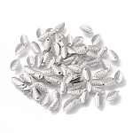 Pendentif INOX couleur argent, feuille, 4x4mm, trou 1mm