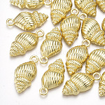 Pendentif en laiton couleur or, coquillage 24x11.5x5.5mm trou 2mm