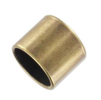Embout de cordon de finition, tube, alliage, couleur bronze, trou 10mm