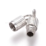 Fermoir à vis en fer platine 14x3mm, trou 1,8mm, l'unité