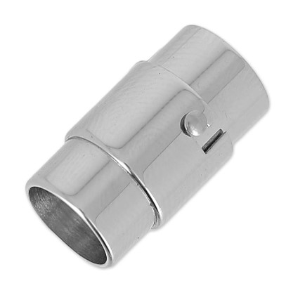 Fermoir magnétique pivotant, colonne, INOX, 21x12.5mm, trou 10mm