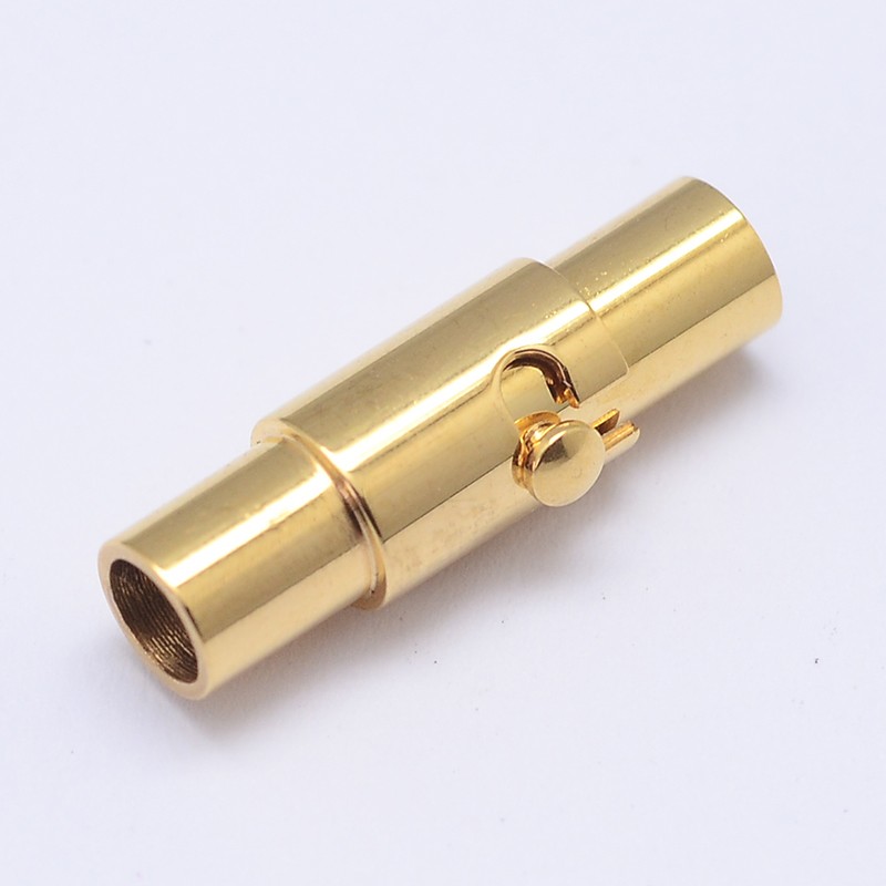 Fermoir magnétique INOX doré, placage ionique, 16x5mm, trou 3mm