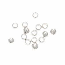 Perle à écraser 3mm argent, compatible fil 0,5/0,8/1mm, unité