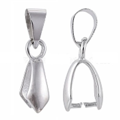 [9921] Bélière en laiton argent brillant,10x5,5x3mm, avec passant 4mm
