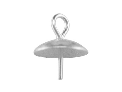 [1743/3NI] Bélière en laiton argenté, piton à bord, 7x5mm anneau 2mm
