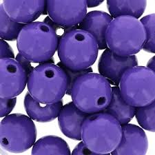 Perles en bois polies 6mm, lot de 115 pièces, couleur violet