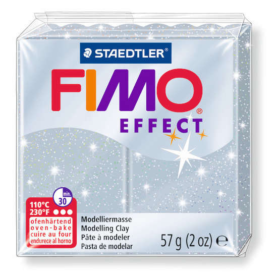 Fimo effet argent paillette 57gr